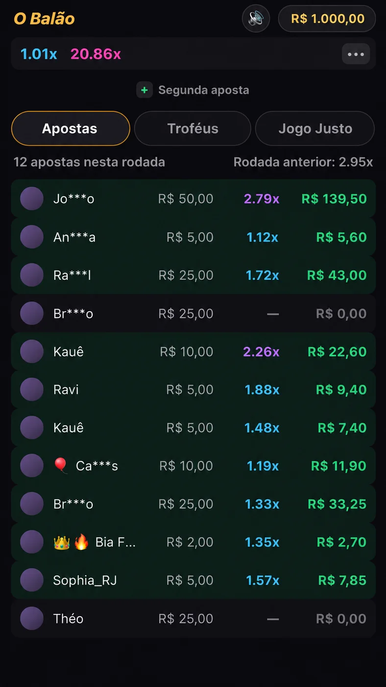 Crash Game — tela 2