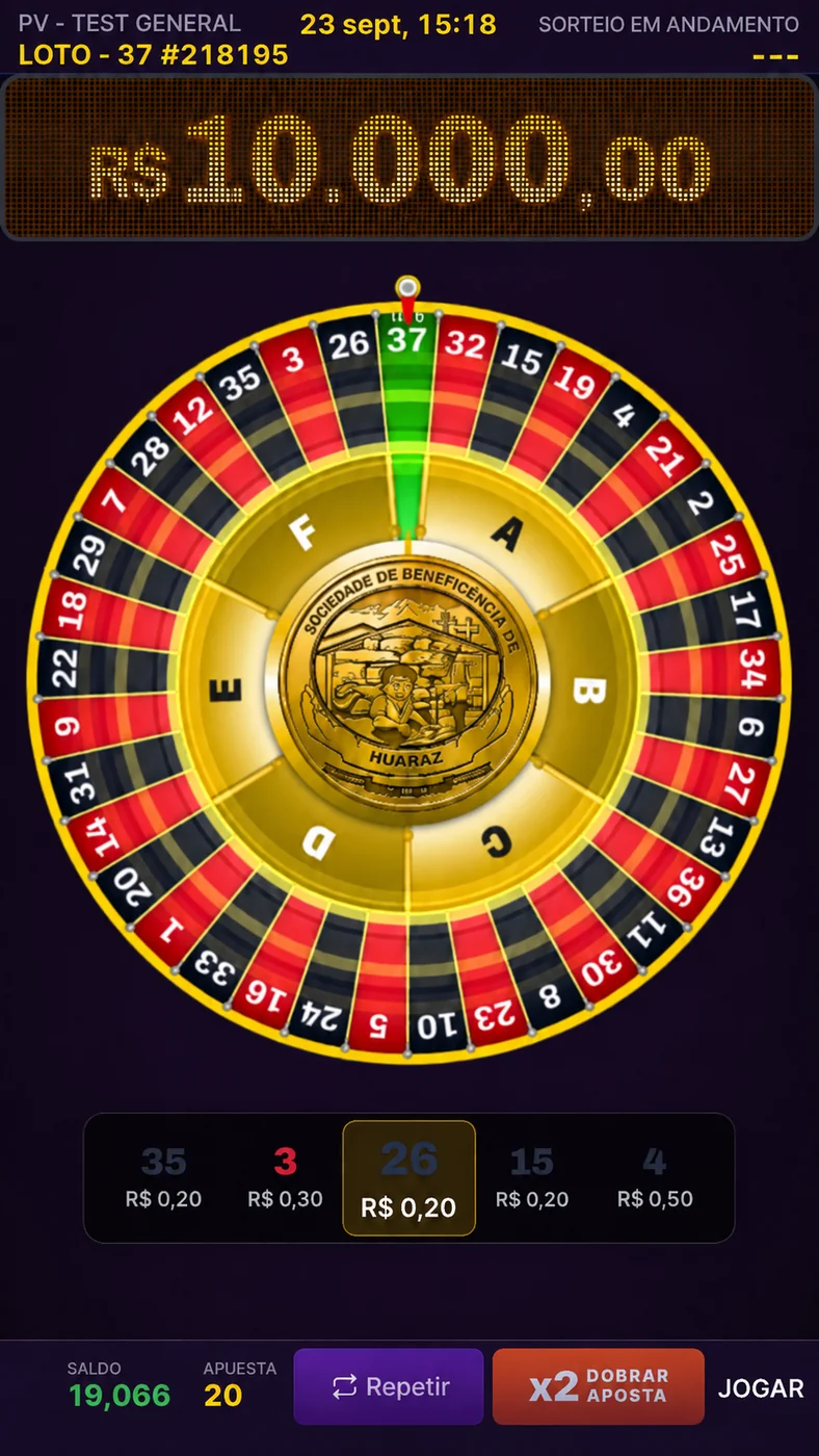 Roleta Nacional — tela 4